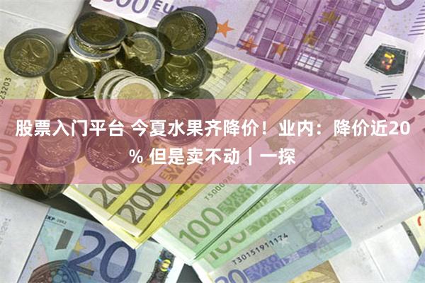 股票入门平台 今夏水果齐降价！业内：降价近20% 但是卖不动｜一探