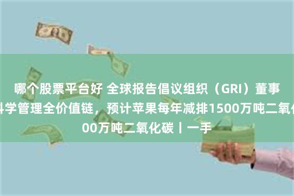 哪个股票平台好 全球报告倡议组织（GRI）董事吕建中：科学管理全价值链，预计苹果每年减排1500万吨二氧化碳丨一手