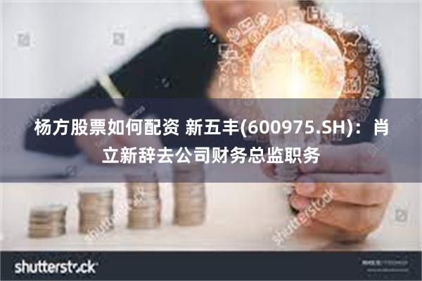 杨方股票如何配资 新五丰(600975.SH)：肖立新辞去公司财务总监职务