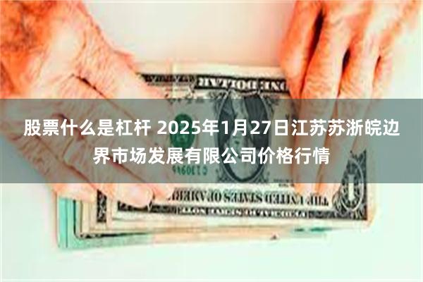 股票什么是杠杆 2025年1月27日江苏苏浙皖边界市场发展有限公司价格行情